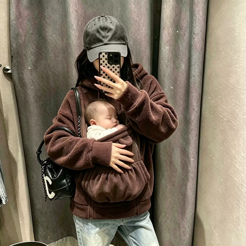 Maternity Wear - 2 in 1 Jaket Hoodie Fleece