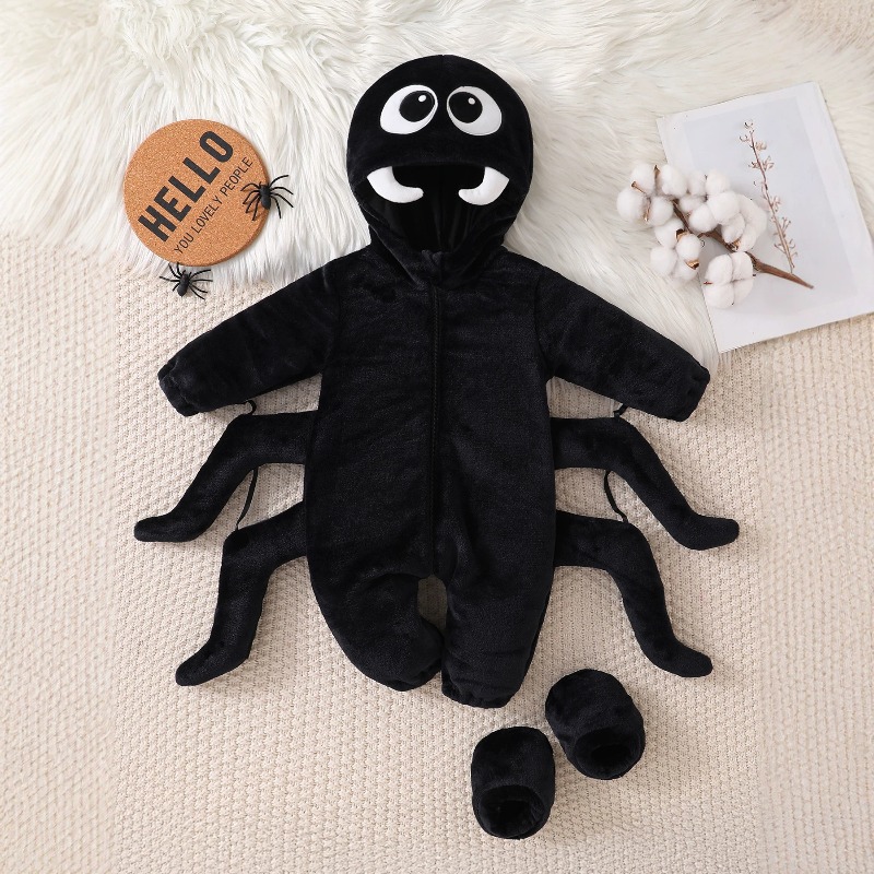 Cotton Baby Onesies Zipper - Romper Bayi Baru Lahir Motif Laba-laba