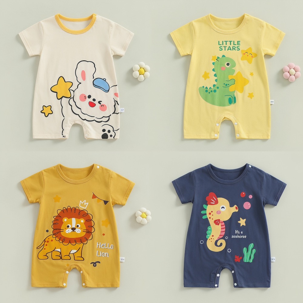 Bodysuit Linen Katun Bayi Baru - Baby Summer Linen Sleeveless Jumpsuit ulasan dan harga