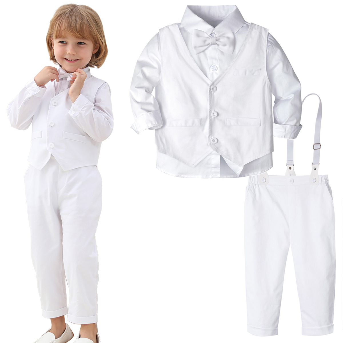 Setelan Suspender Formal untuk - Baby Boy Suit Set Baptism ulasan dan harga