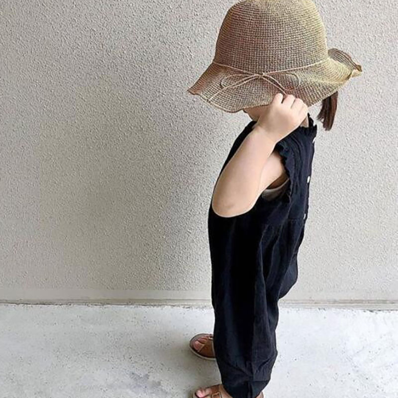 Pakaian Bayi Baru Musim Panas  - Baby Summer Linen Sleeveless Jumpsuit ulasan dan harga