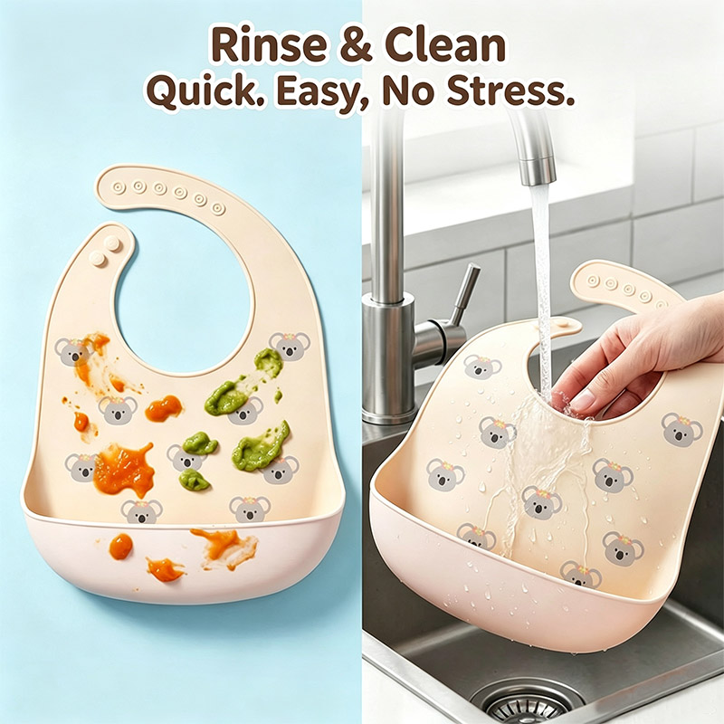 Bib Makan Bayi Silikon Tahan A - Waterproof Baby Bibs Silicone ulasan dan harga