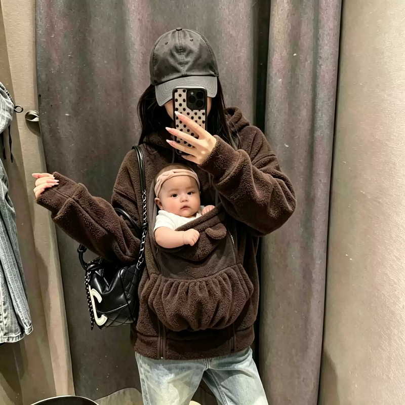 2 in 1 Jaket Hoodie Fleece den - Maternity Wear ulasan dan harga