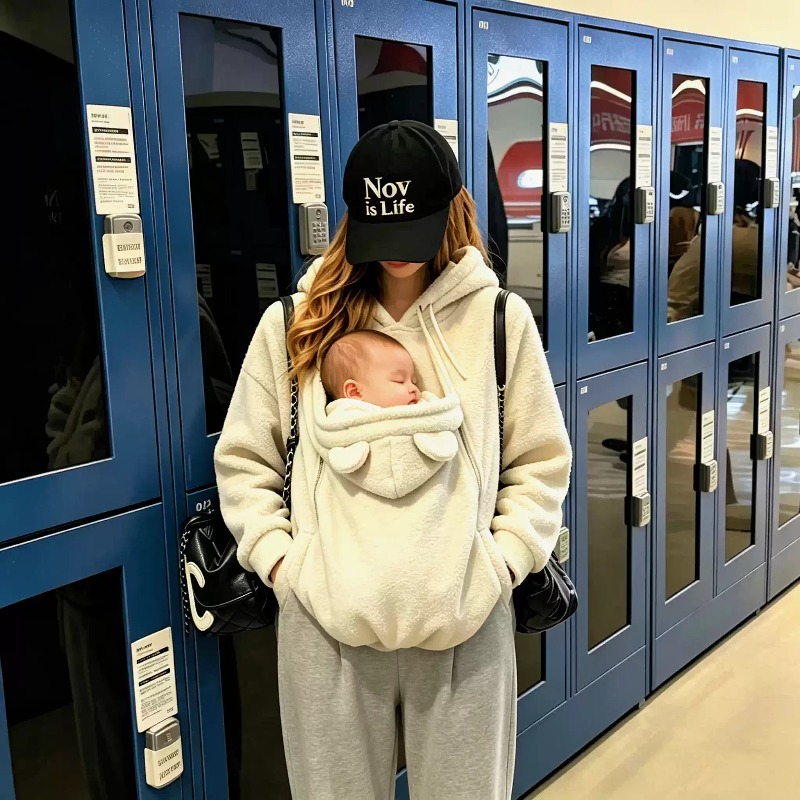 2 in 1 Jaket Hoodie Fleece den - Maternity Wear ulasan dan harga