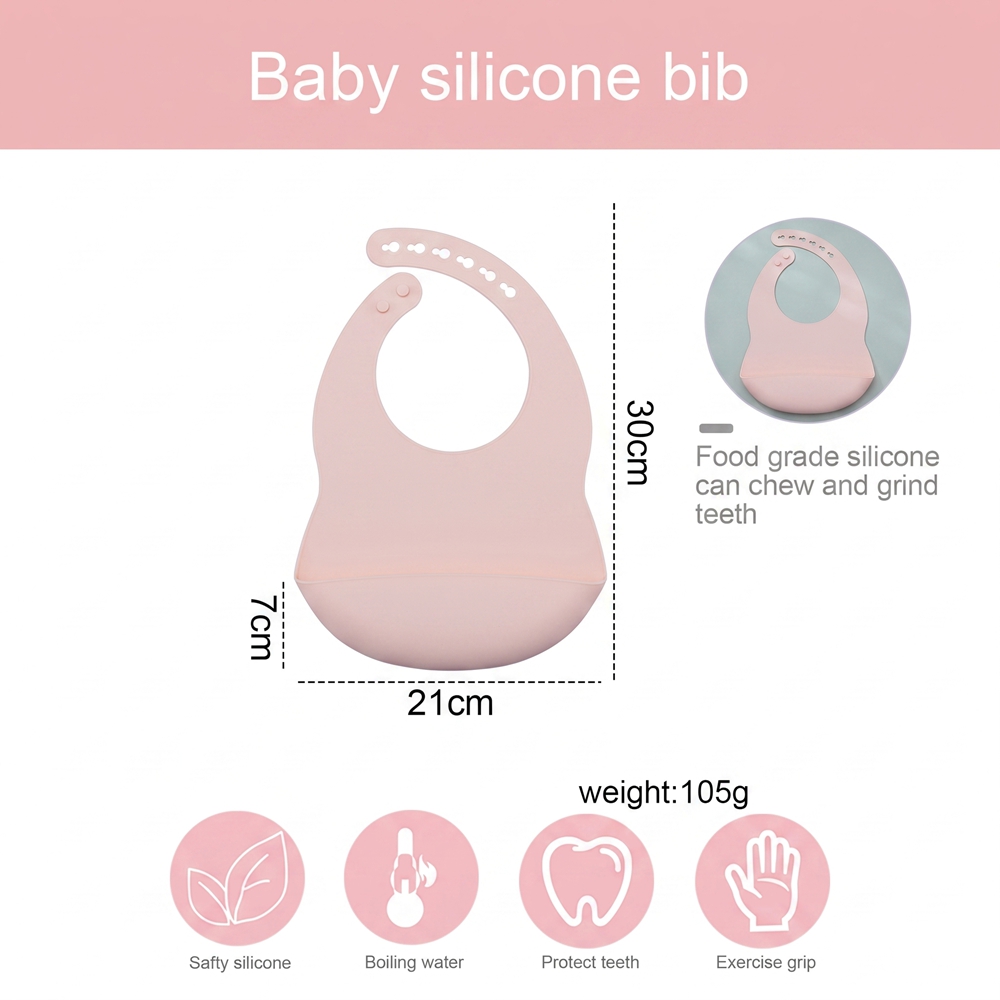 Bib Bayi untuk Waktu Makan, Bi - Waterproof Baby Bibs Silicone ulasan dan harga