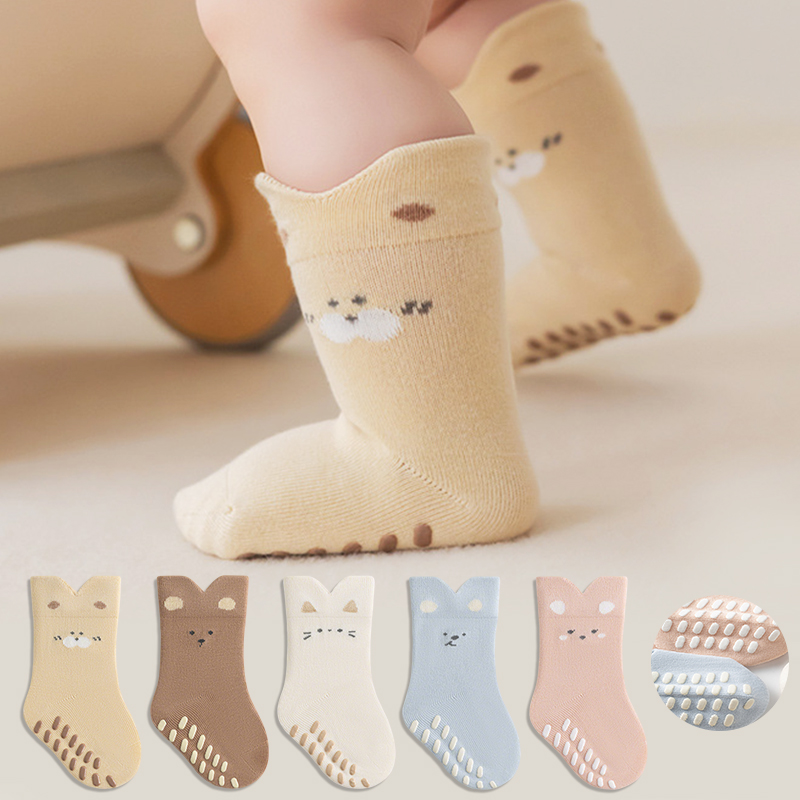 3/5 Pasang Kaus Kaki Anti Seli - Unisex Baby Socks Non Slip ulasan dan harga