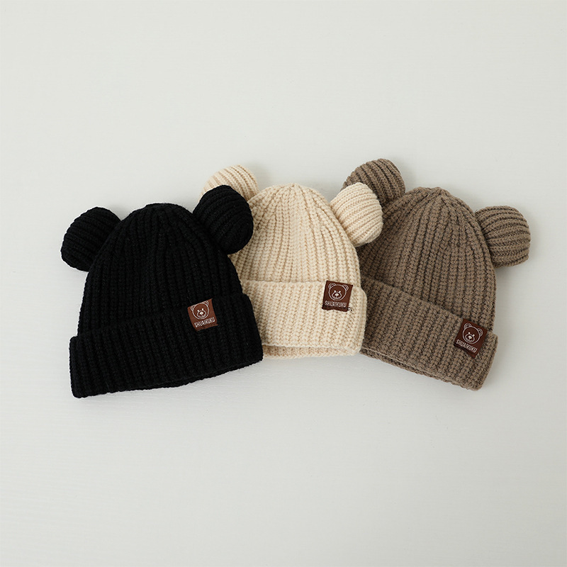 Topi Bayi Musim Dingin Motif B - Infant Beanie Hat With Ears ulasan dan harga