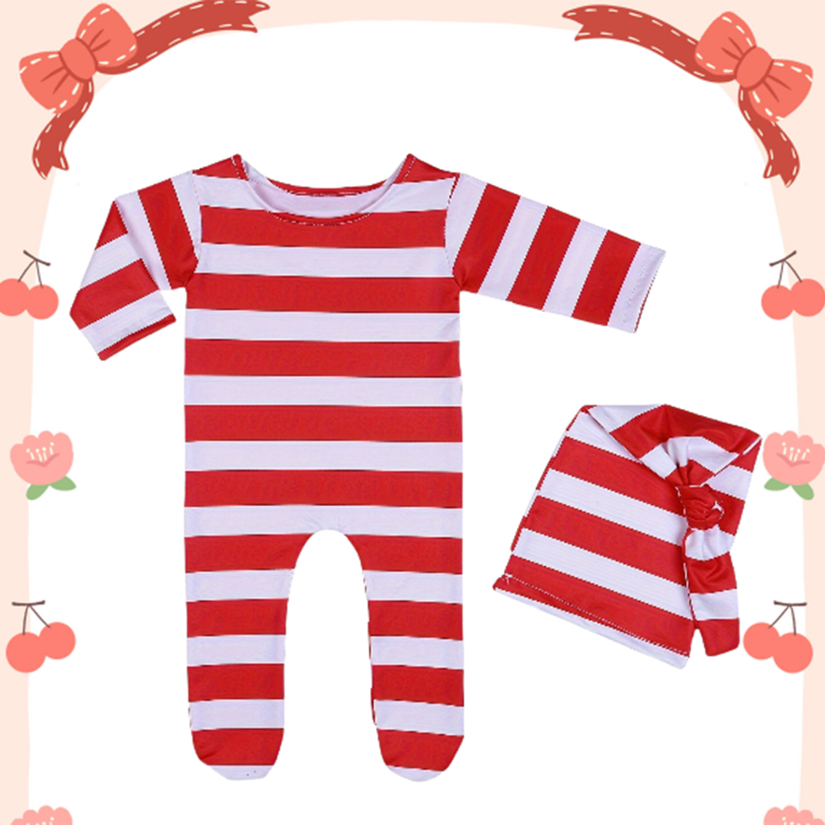 Ylsteed Jumpsuit Merah Bayi Ba - Infant Photography Props Outfit ulasan dan harga